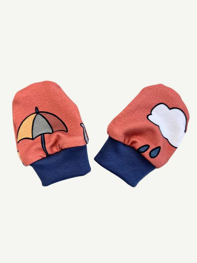 Orange Raining Cats & Dogs Newborn Baby Set