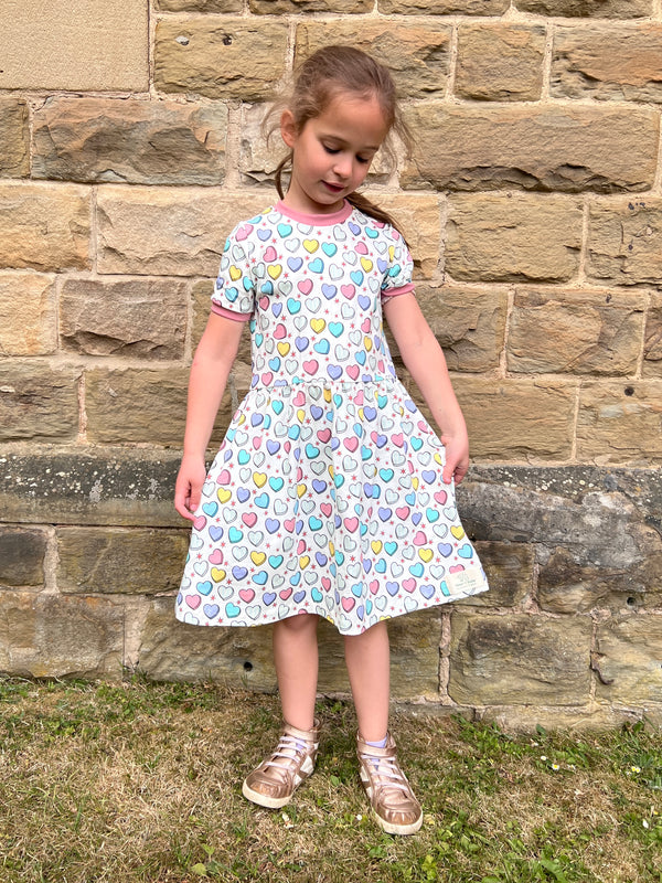 Cream Candy Hearts Baby and Children's Dress