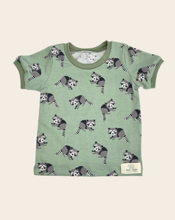 Sage Raccoons Baby and Children's T-shirt