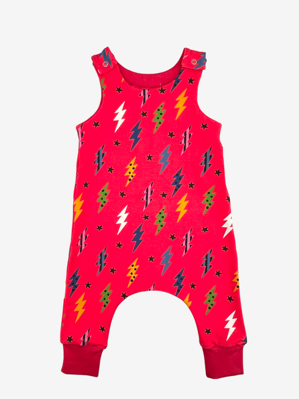 Fiesta Red Lightning Bolts Baby and Children's Romper
