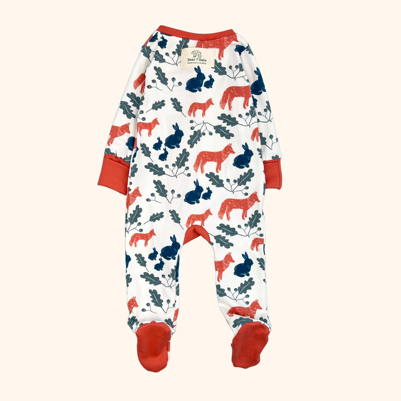 Fox & Rabbit Baby and Children's Zip Sleepsuit