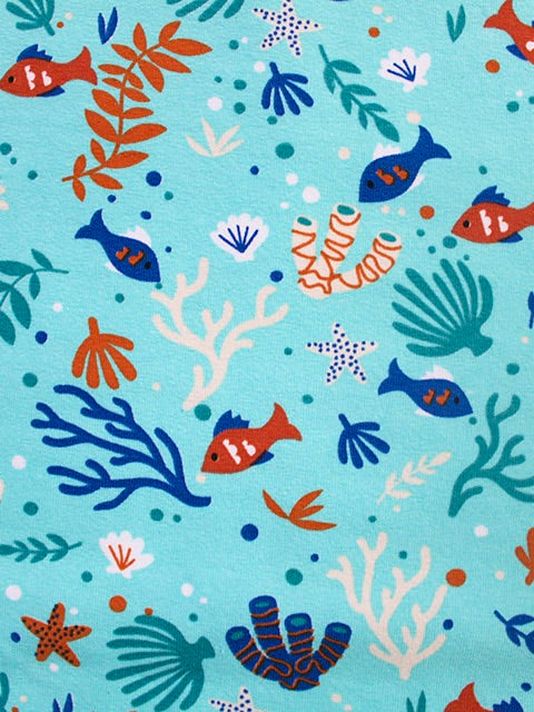 Aqua Sea Life Baby and Children's Footed Leggings