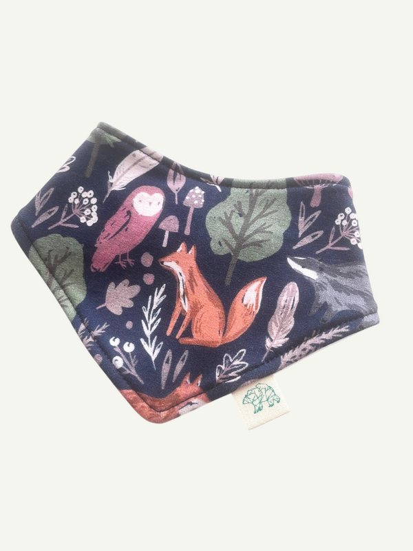 Navy Forest Animals Baby and Children's Bib