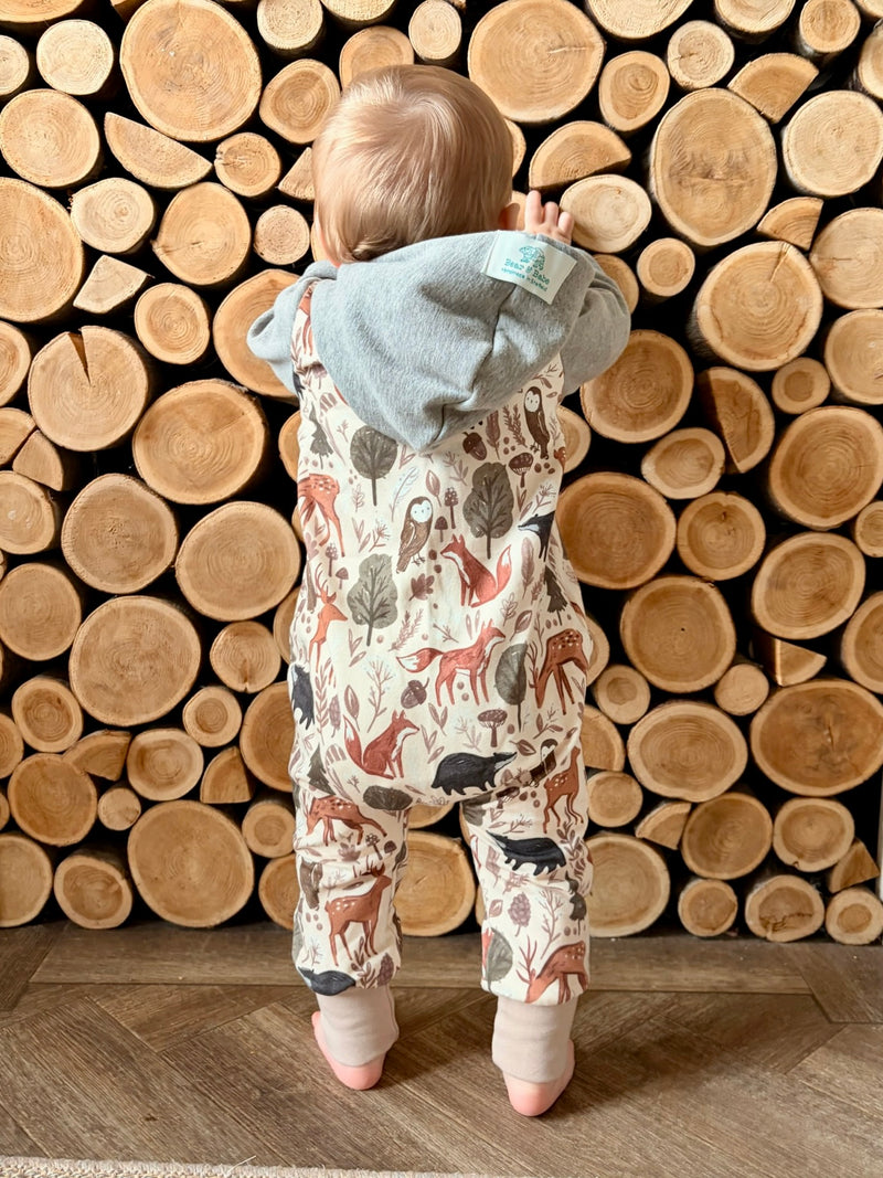 Stone Forest Animals Baby and Children's Hooded Romper