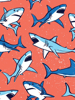 Sharks Baby and Children's Footed Leggings