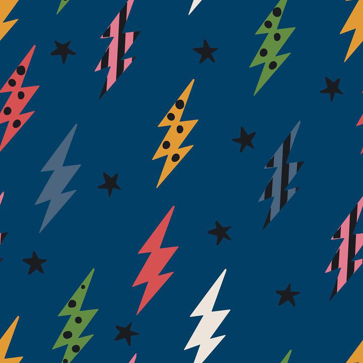 Navy Lightning Bolts Baby and Children's Leggings