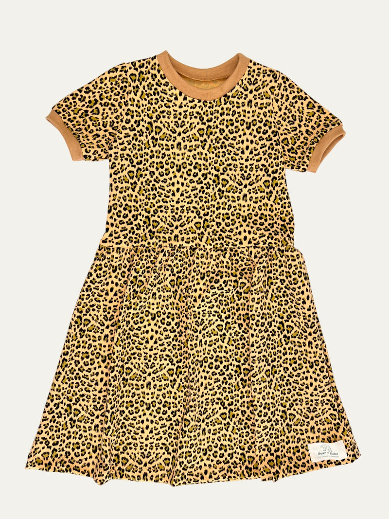 Yellow Leopard Print Baby and Children's Dress