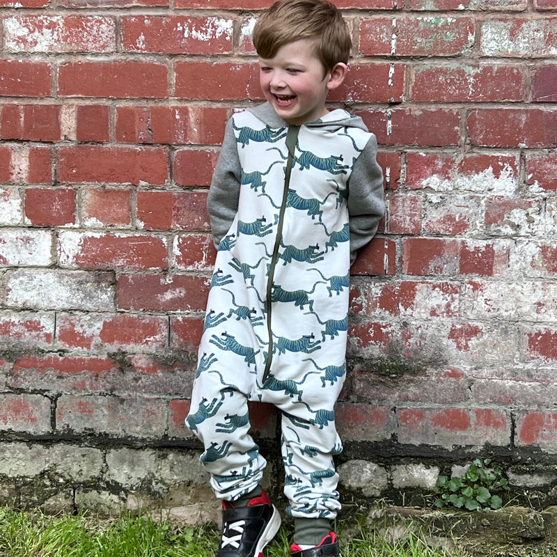 Stone Tigers Baby and Children's Hooded Romper