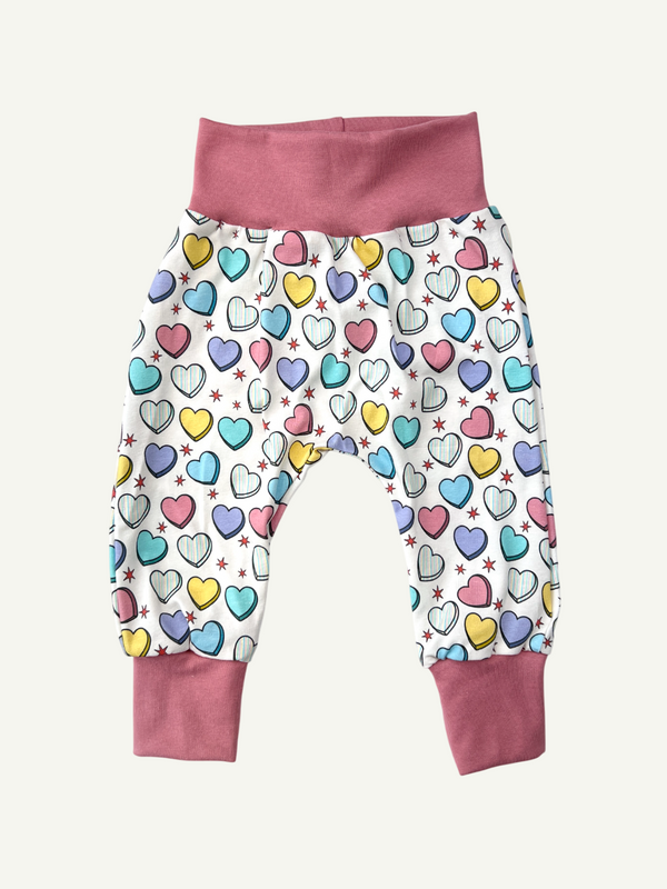 Cream Candy Hearts Baby and Children's Harem Pants