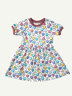 Cream Candy Hearts Baby and Children's Dress