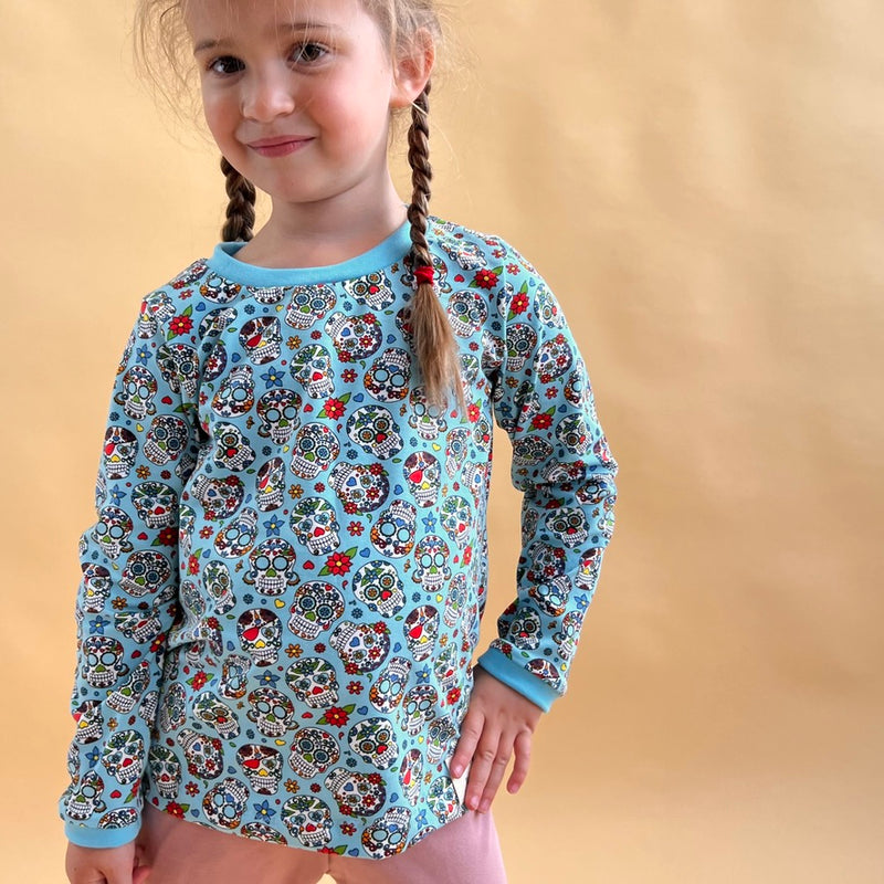 Halloween Sugar Skulls Baby and Children's Long Sleeved Tee