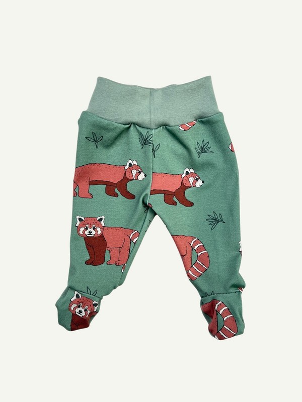 Red Pandas Baby and Children's Footed Leggings