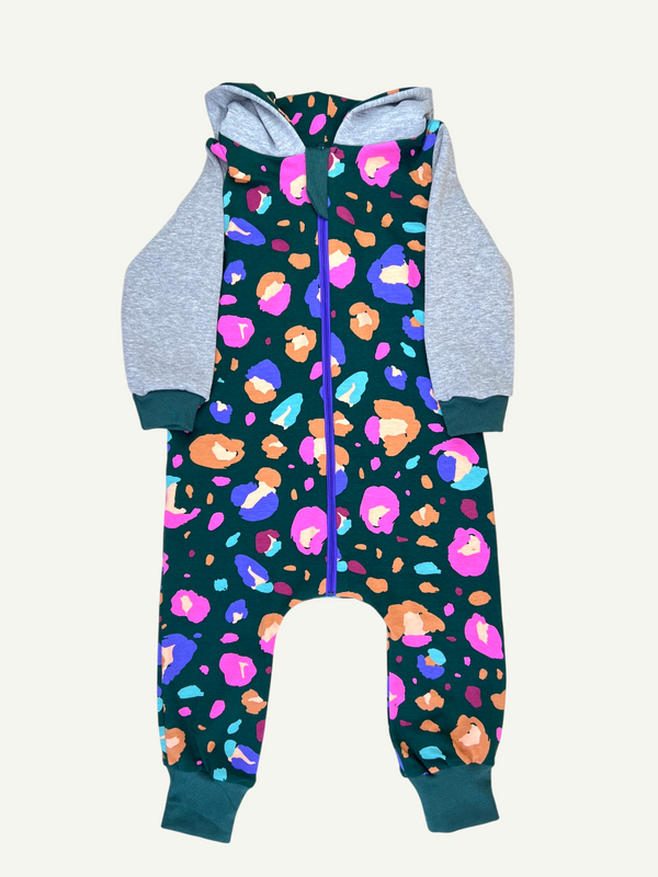 12-18 Months Baby and Children's Hooded Romper, Variety of Prints (Ready to Ship)