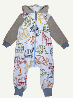 12-18 Months Baby and Children's Hooded Romper, Variety of Prints (Ready to Ship)