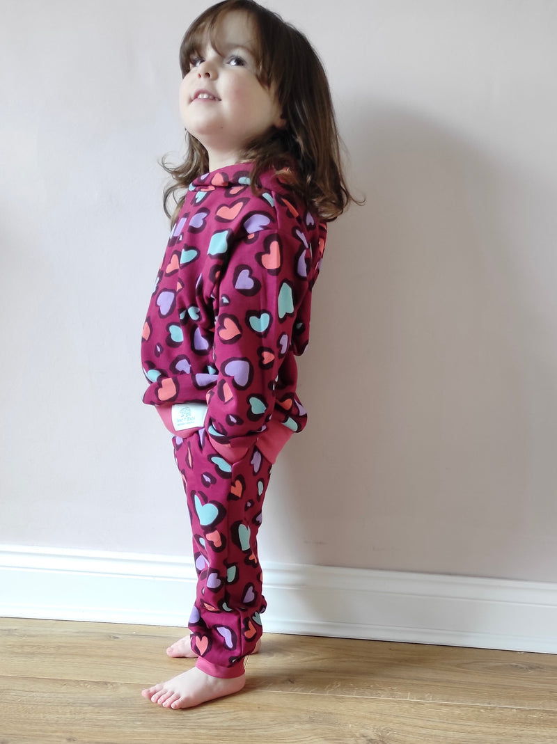 Leopard Print Hearts Baby and Children's Joggers