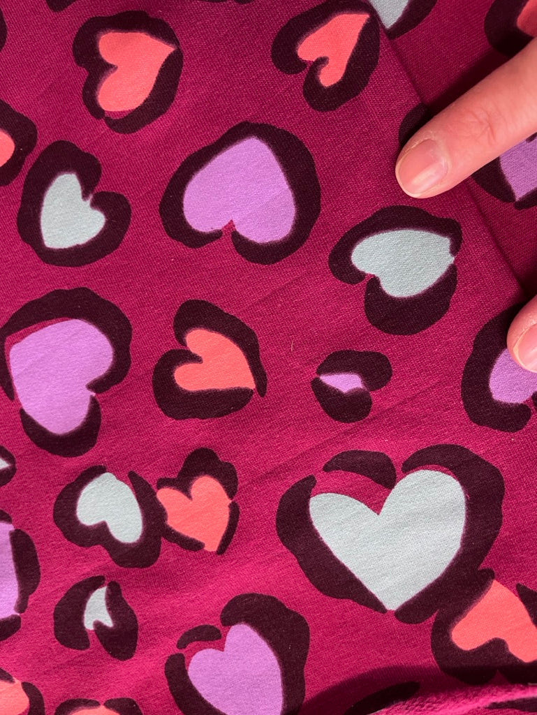 Leopard Print Hearts Baby and Children's Footed Leggings Outlet