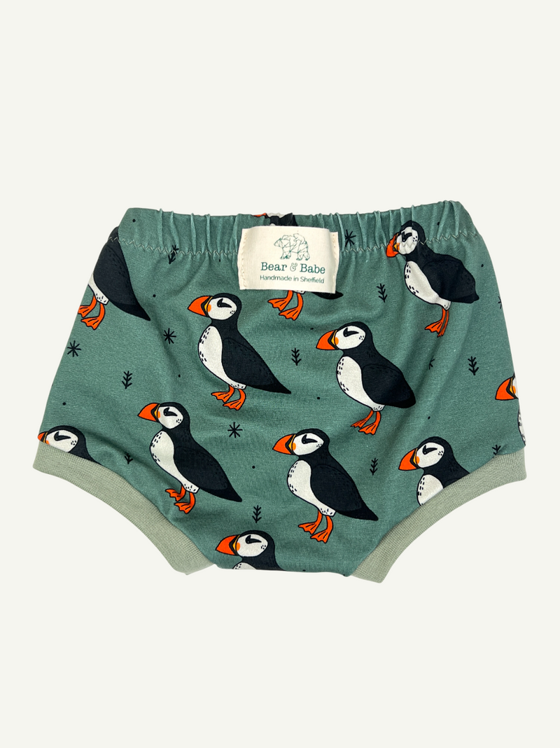 Green Puffins Baby and Toddler Bummies
