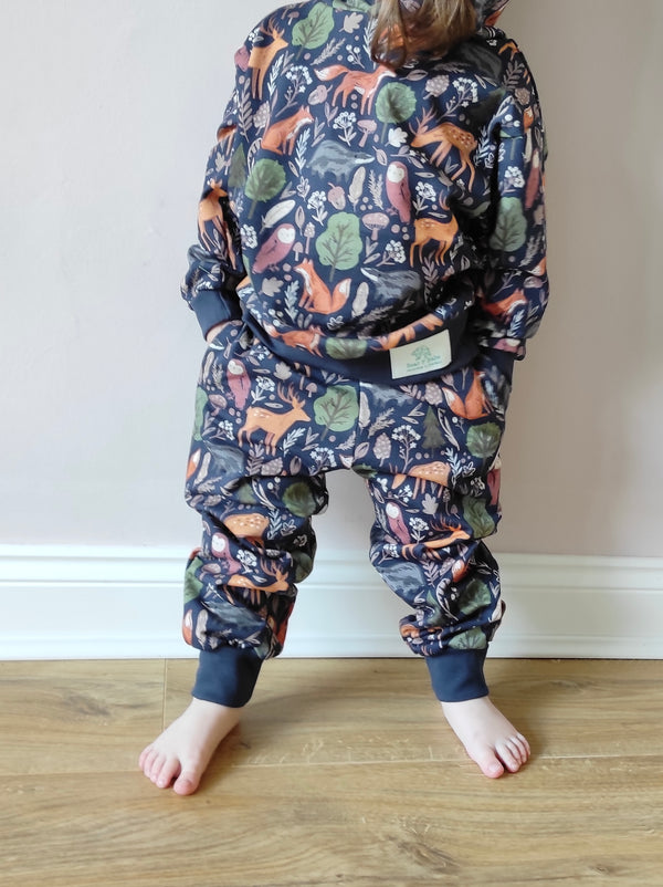 Navy Forest Animals Baby and Children's Joggers