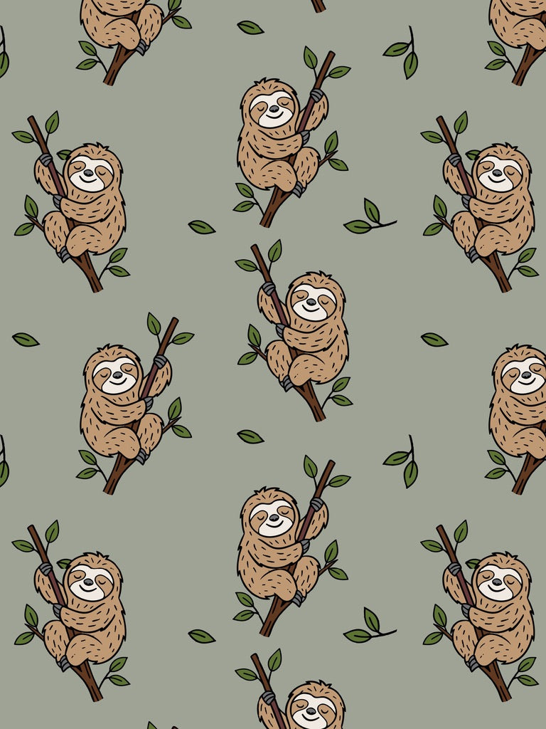 Green Sloths Baby and Children's Long Sleeved Tee