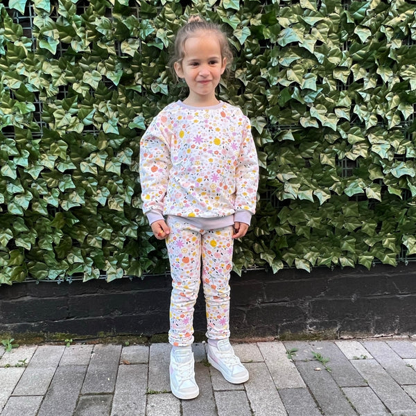 Cream Floral Fruits Baby and Children's Leggings