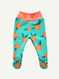 Mint Clementines Baby and Children's Footed Leggings