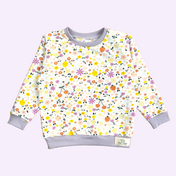 Cream Floral Fruits Baby and Children's Sweater
