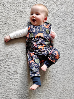Navy Forest Animals Baby and Children's Romper