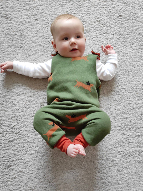 Green Sausage Dogs Baby and Children's Romper