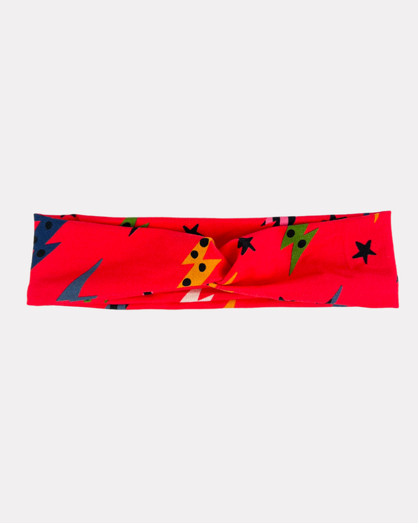 Fiesta Red Lightning Bolts Baby and Children's Twist Headband