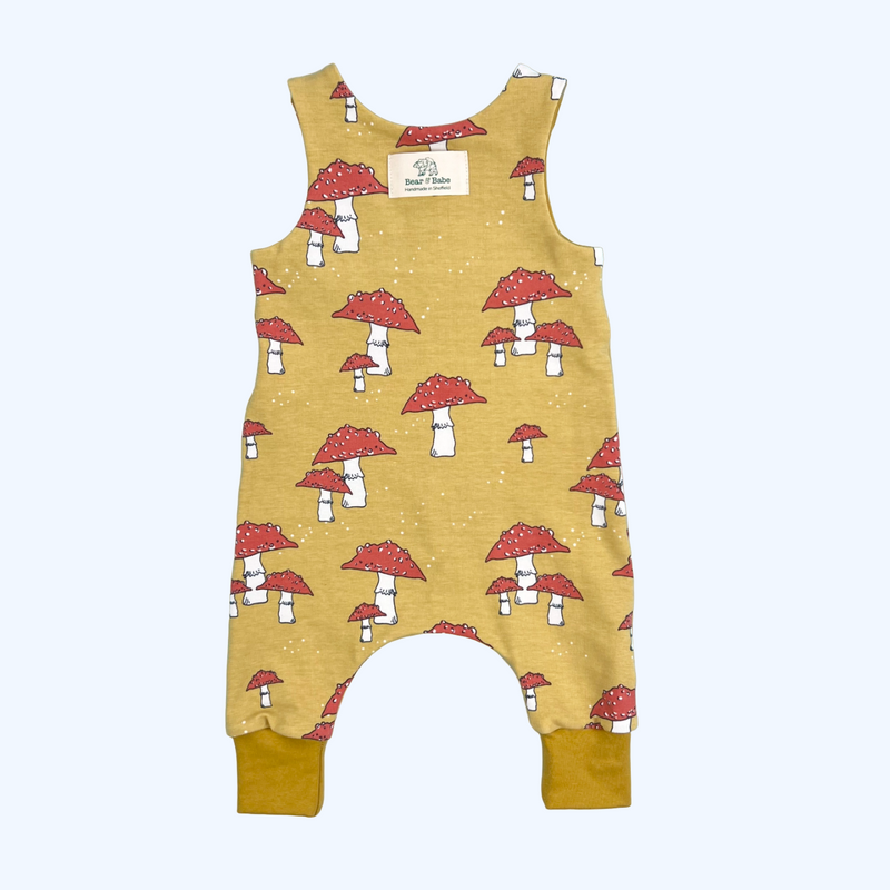 Ochre Toadstools Baby and Children's Romper