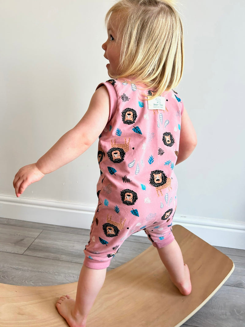 Rose Lions Baby and Children's Short Romper