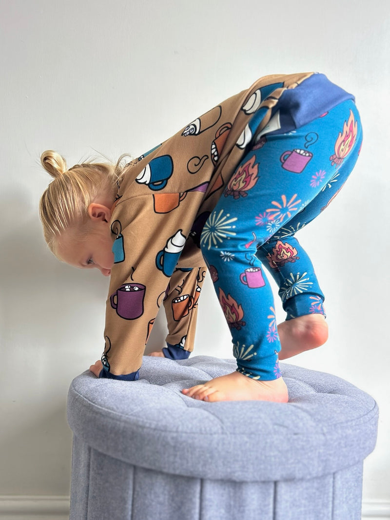 Blue Bonfire Night Baby and Children's Leggings