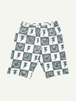 Sage Smiley Checkers Baby and Children's Shorts
