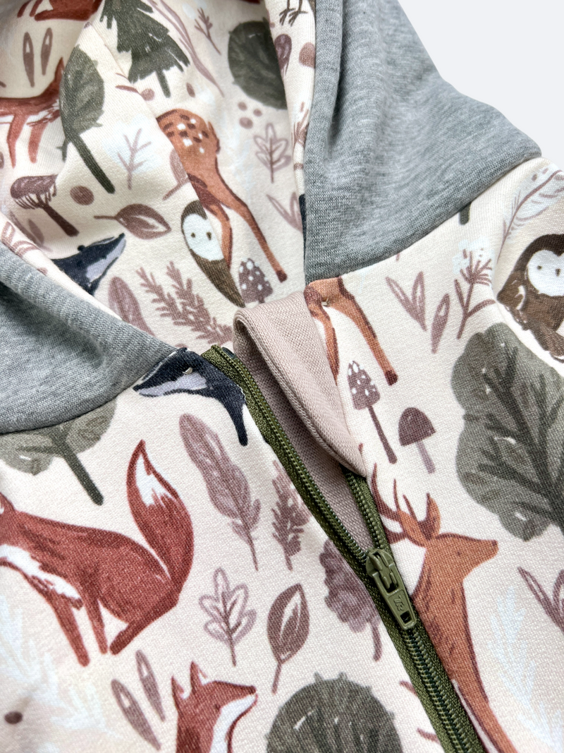 Stone Forest Animals Baby and Children's Hooded Romper