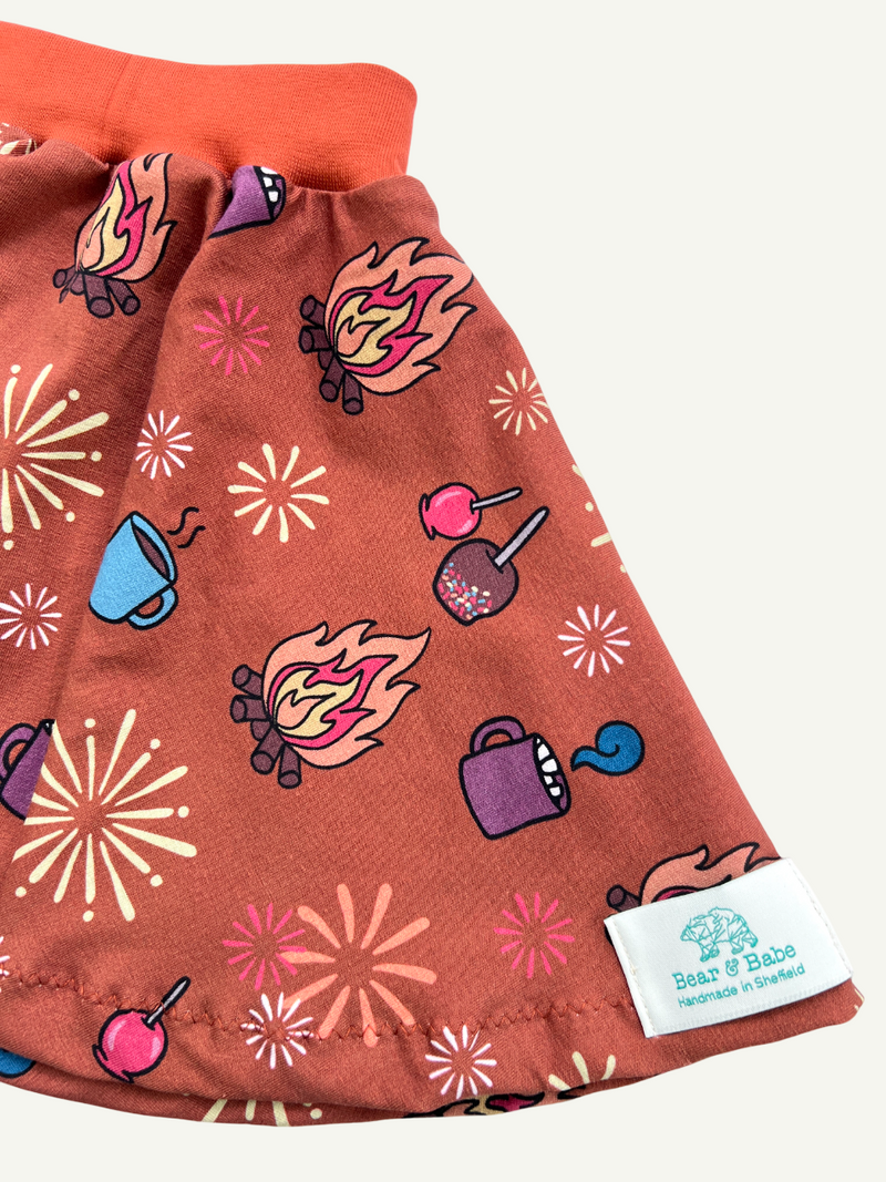 Rust Bonfire Night Baby and Children's Skirt