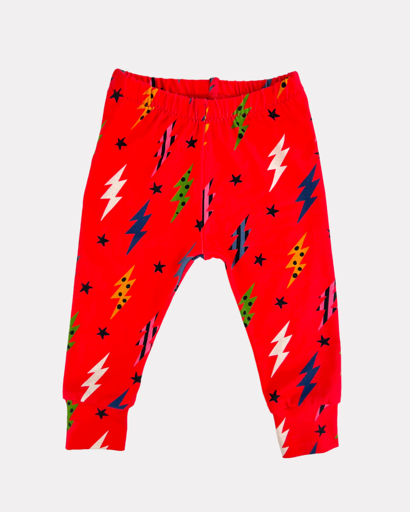 Fiesta Red Lightning Bolts Baby and Children's Leggings