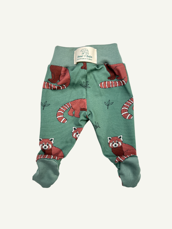Red Pandas Baby and Children's Footed Leggings