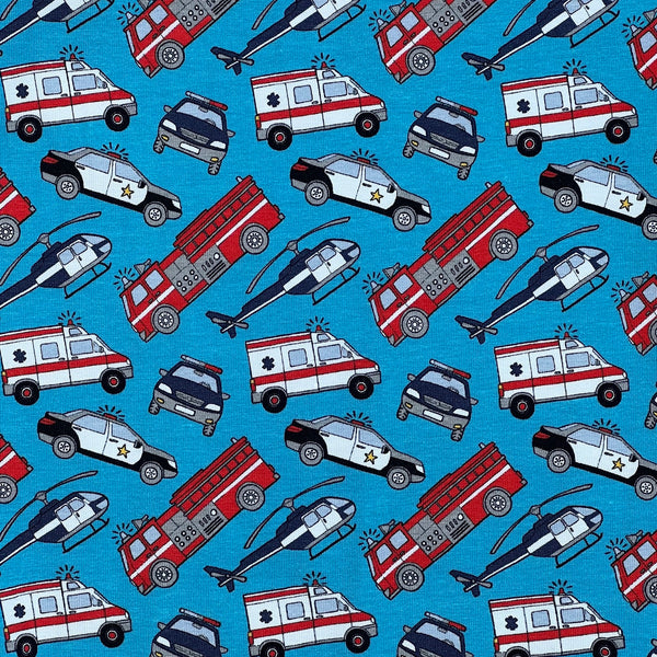 Emergency Vehicles Baby and Children's Zip Sleepsuit
