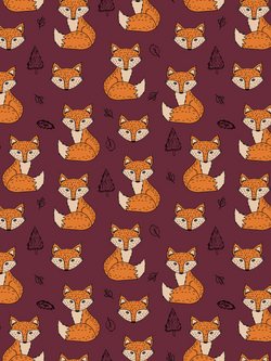 Burgundy Foxes Baby and Children's Shorts