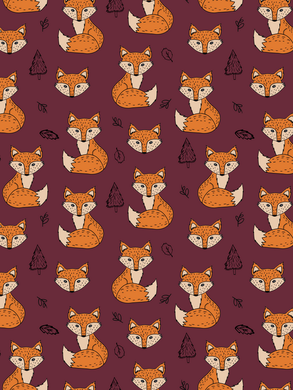 Burgundy Foxes Baby and Children's T-shirt