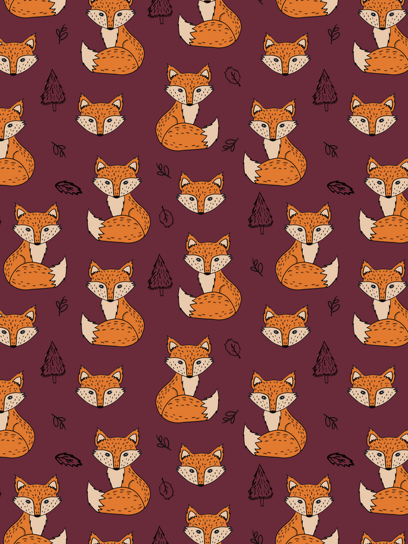 Burgundy Foxes Baby and Children's Shorts