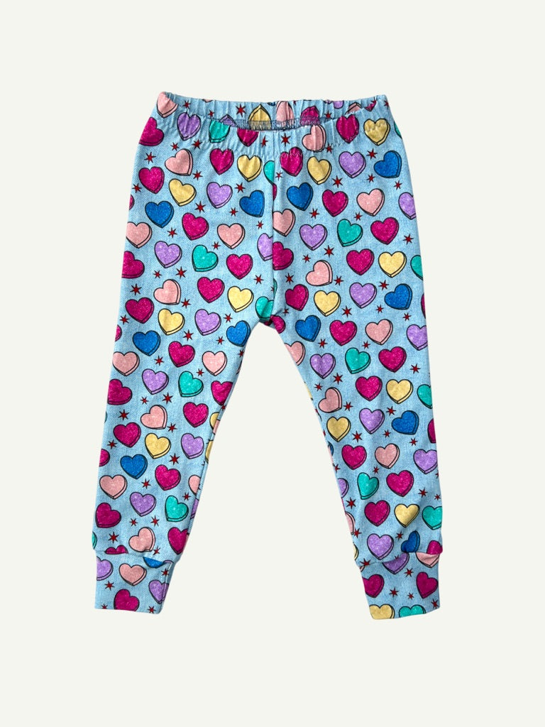 Denim Candy Hearts Baby and Children's Leggings