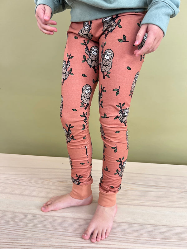 Tan Sloths Baby and Children's Leggings