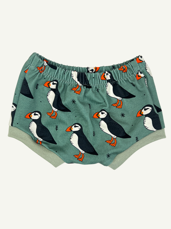 Green Puffins Baby and Toddler Bummies