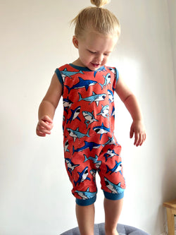 Sharks Baby and Children's Short Romper
