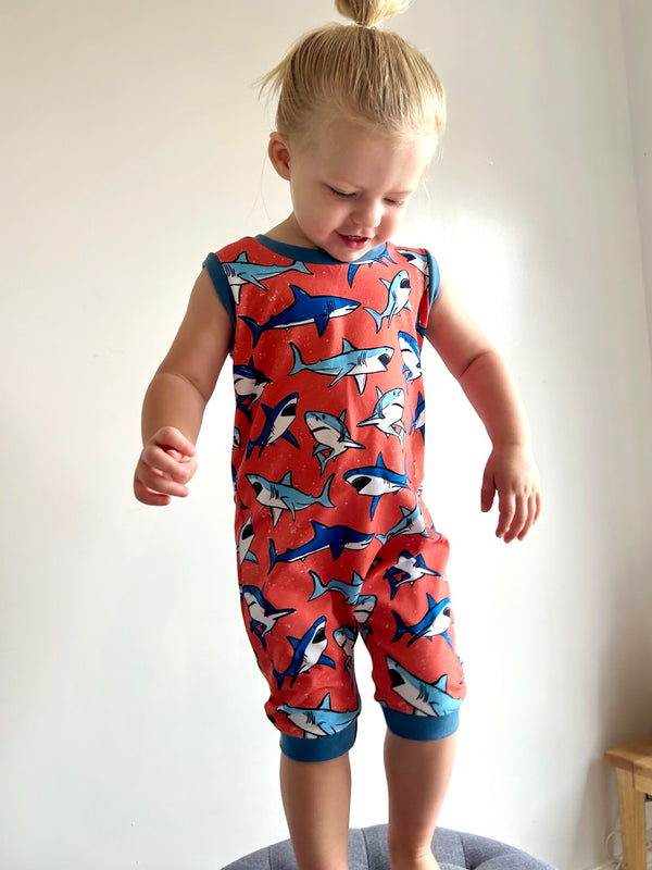 Sharks Baby and Children's Short Romper