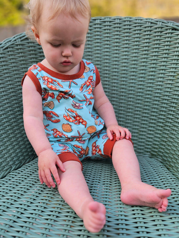 Shellfish Baby and Children's Short Romper