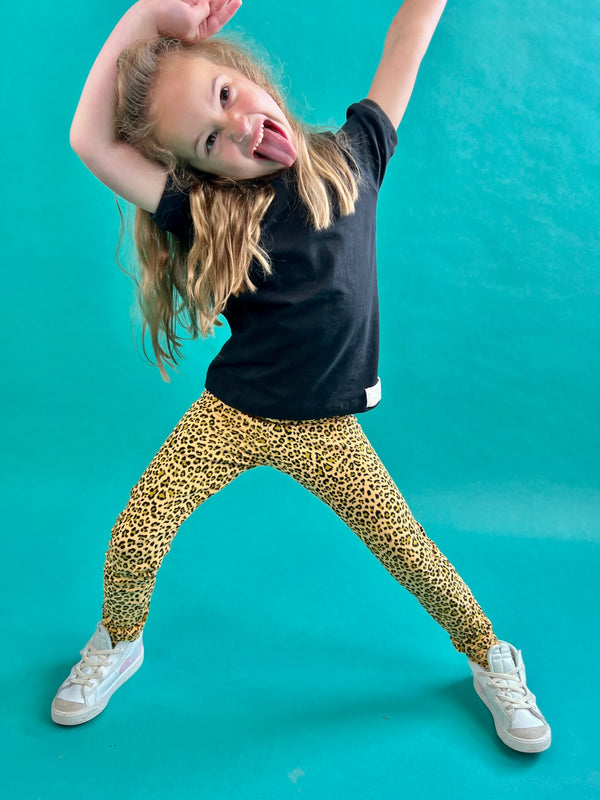 Yellow Leopard Print Baby and Children's Leggings