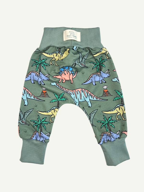 Green Dinosaurs Baby and Children's Harem Pants