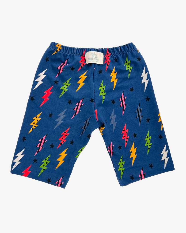 Navy Lightning Bolts Baby and Children's Shorts